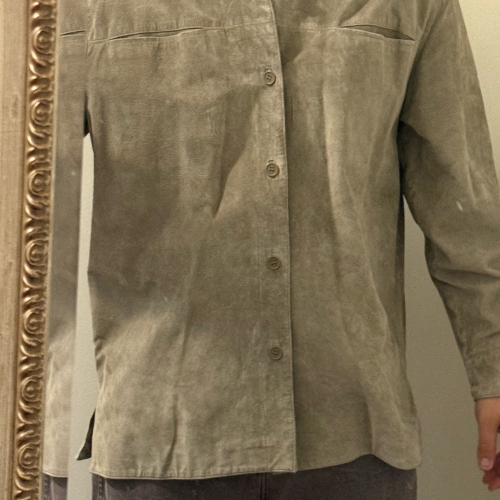 Pronto Uomo Taupe Suede Shirt